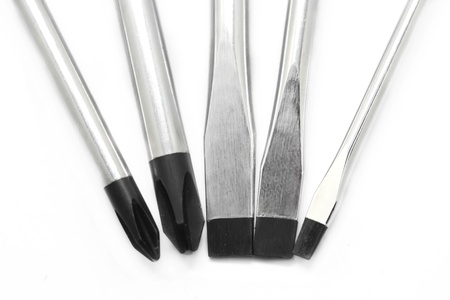 Screwdriver isolated on white backgroundの写真素材