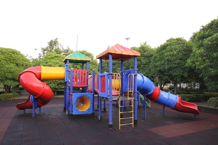 Colorful children playground in the park