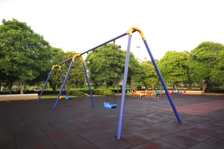 chain swings in kids playground