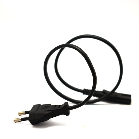 electrical plug isolated on white backgroundの写真素材