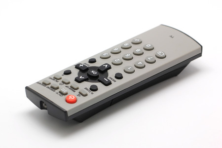 TV remote control isolated on white の写真素材