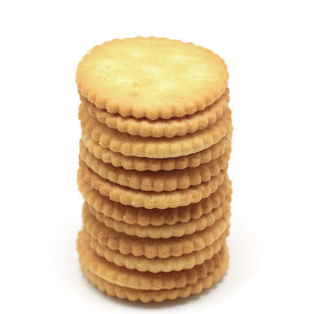 biscuit isolated on white の写真素材