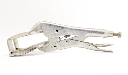 locking pliers isolated on white background