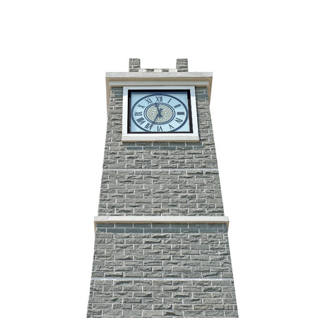 clock tower isolated on white backgroundの写真素材