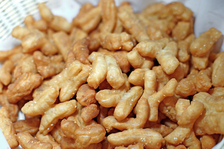snack and dessert, pile of deep fried doughstick