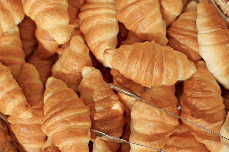 croissant bread on buffet line
