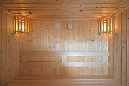 interior designs,  sauna room in luxury homeのeditorial素材