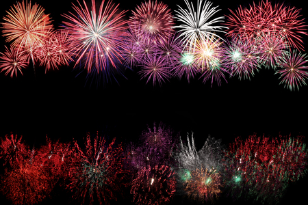 happy new year firework as celebrate backgroundの写真素材