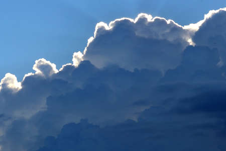 photo of beautiful cloud on blue skyの写真素材