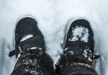 winter bootsの写真素材