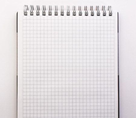 notebook on a white background closeup