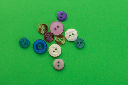 buttons on a green background
