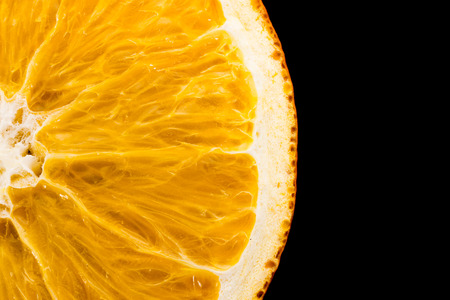 orange on a black backgroundの写真素材