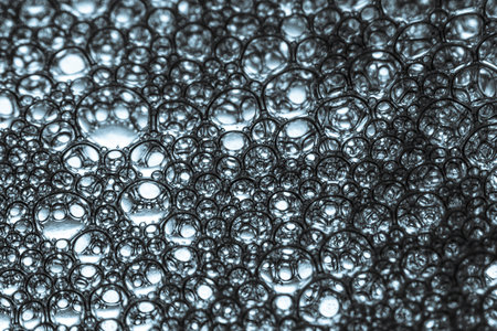 macro shot of soap bubblesの写真素材