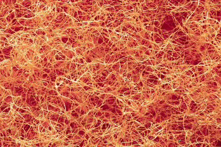 Red Fiber In Macroの写真素材