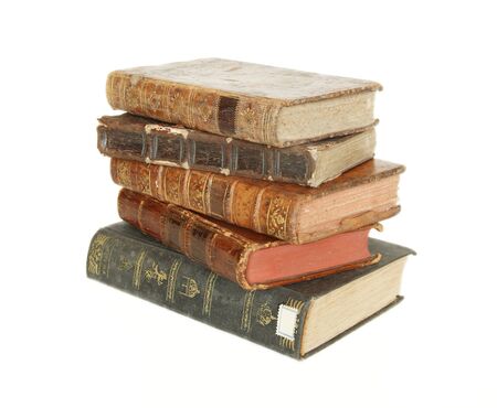 Old books isolated on white.の写真素材