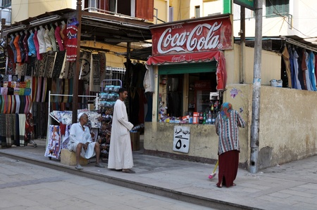 Aswan - SEPTEMBER 21 SEPTEMBER 2010: the Peace life of Egyptians in streets of the city of Aswan. Egypt  SEPTEMBER 21 2010.のeditorial素材