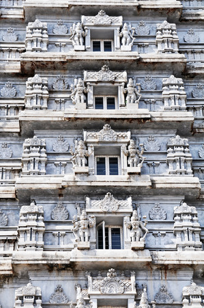 MURUDESHWAR, INDIA - OCTOBER 29,2011: the bas-Reliefs of Indian religion in the Church of the great Shivaのeditorial素材