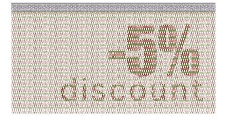 discount coupon -5% with the guilloche protectionのイラスト素材