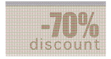 discount coupon -70% with the guilloche protectionのイラスト素材