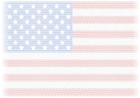 guilloche national flag of USA isolated on white backgroundのイラスト素材
