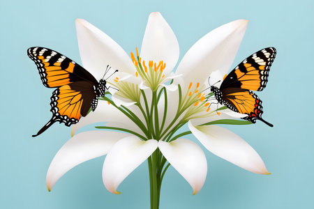 Lotus flowers and leaves, posters of water lilies, 3d illustration. Use it for invitations, postcards, prints, posters and your own design or Valentines day concept. Present for girls and women, AI generative illustrationの素材