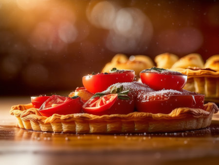 Tomato tartlets with puff pastry - the heirloom pantry. Generative AIの素材