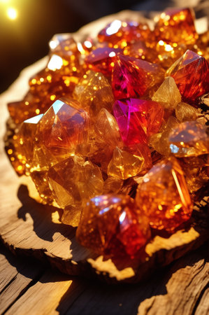 Crystals and Minerals from Gemstones Esoteric spiritual practice. Feng Shui, reiki therapy concept. generative aiの素材