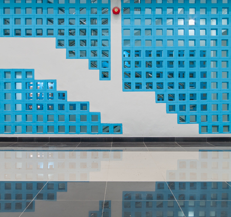Cement blue wall.の写真素材
