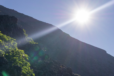Mt. Fuji climbing,Yoshida Trail for descentの写真素材