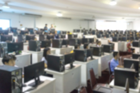 Staff training at the conference room blur background, people learning and development.の写真素材
