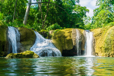 Landscape photo, Chet Sao Noi Waterfall National Park at Saraburi province of , Thailandの写真素材