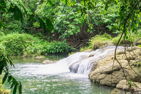 Landscape photo, Chet Sao Noi Waterfall National Park at Saraburi province of , Thailandの写真素材