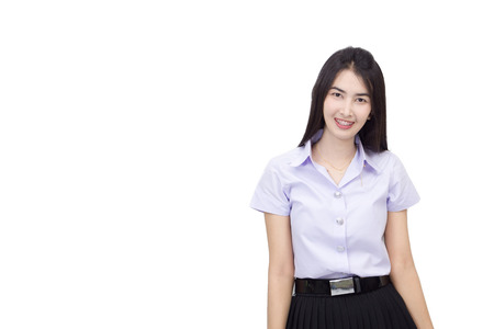 Portrait of thai adult student university uniformの写真素材