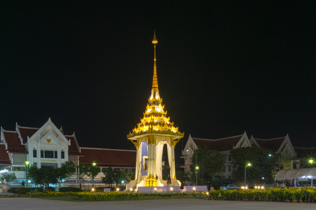 Buriram,Thailand : October 24,2017. Model of Construction of Replicas of the Royal Crematorium of His Majesty King Bhumibol Adulyadej.のeditorial素材