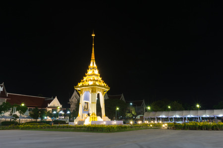 Buriram,Thailand : October 24,2017. Model of Construction of Replicas of the Royal Crematorium of His Majesty King Bhumibol Adulyadej.のeditorial素材