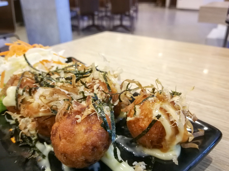 Takoyaki (Grilled Octopus Balls) japanese street foodの写真素材