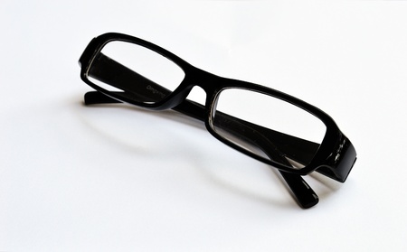 black eyeglasses