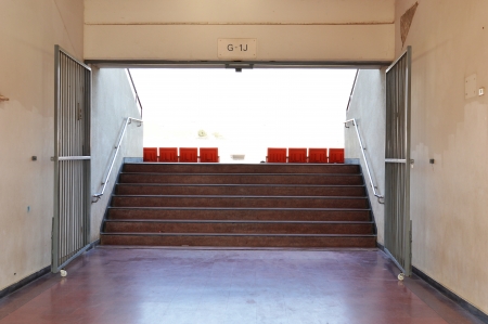 entrance to the stadiumのeditorial素材