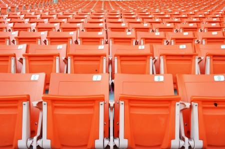 red stadium seatのeditorial素材