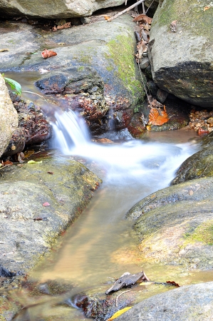 small waterfall in Chiangmai, Thailandの写真素材