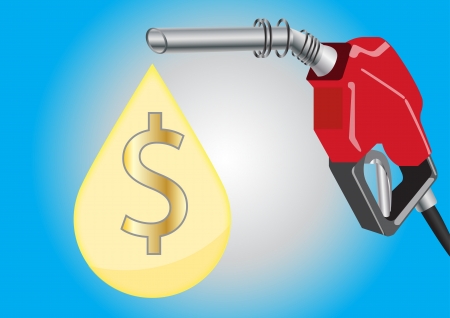 Fuel Dispensers with fuel drop and money symbol insideのイラスト素材