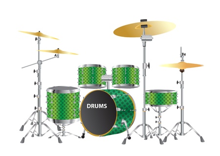 drums kits vector imagesのイラスト素材