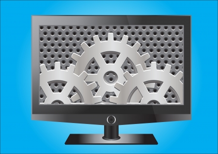 LCD television vector imagesのイラスト素材