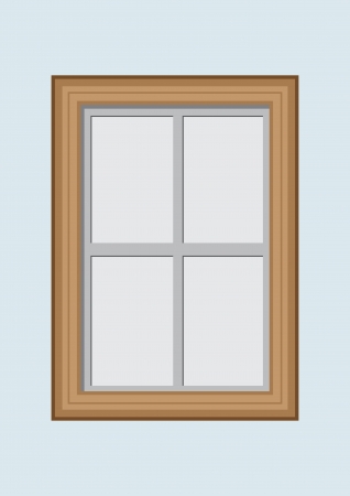 Wooden closed window  Vector illustrationのイラスト素材
