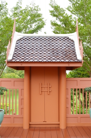 old Thai ancient Door Frameのeditorial素材