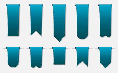 Blank label. Blue vector object isolated on whiteのイラスト素材