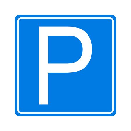 Park icon sign, road symbol. Parking public icon street place.のイラスト素材