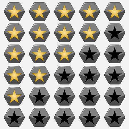 Star Rating Vector. Polygon Star Rating. EPS 10.のイラスト素材