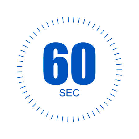 60 second time design over white background, vector illustration. EPS 10のイラスト素材